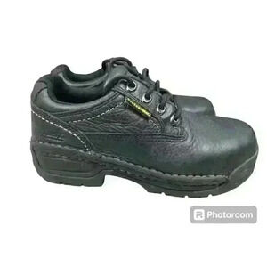 Hytest Opanka Black Leather Steel Toe Safety Shoes Men’s Size 5 M